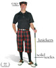 Mens 'Par 5' Black Stewart Plaid Start-in-Style Outfit