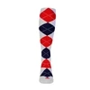 Mens Over the Calf Argyle Sock White, Navy and Red 360 View