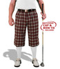 Mens Outdoor Sports Old English Plaid Golf Knickers Front with White Socks and Shirt