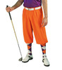 Mens Orange Microfiber Golf Knickers with Purple, Orange and White Argyle Socks