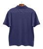 Mens Sport Pro Dry Microfiber Solid Navy Blue Golf Shirt Back
