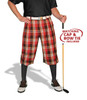 Mens Outdoor Sports Tuscaloosa Plaid Golf Knickers Front with Black Socks and Shirt