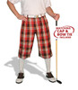Mens Outdoor Sports Tuscaloosa Plaid Golf Knickers Front with White Socks and Shirt