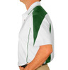 Mens Sports Microfiber Duel Tone Wedge White and Dark Green Shirt Side