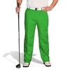 Mens Outdoor Sports Solid Lime Green Cotton Golf Trousers Front