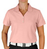 Ladies Sport Clubhouse Cotton Solid Pink Golf Shirt Front