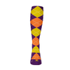 Mens Over the Calf Argyle Sock Purple, Orange and Yellow 360 View