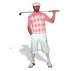 Mens White & Pink Sweater Golf Outfit