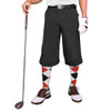 Mens Outdoor Sports Black Cotton Golf Knickers Front