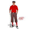 Golf Outfit - Mens Navy Stewart & Red