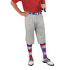 Mens Taupe Microfiber Golf Knickers with Taupe, Red and White Argyle Socks