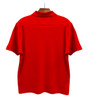 Mens Sport Pro Dry Microfiber Solid Red Golf Shirt Back