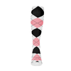 Ladies Over the Calf Argyle Sock White, Pink and Black 360 View