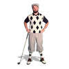 Mens Signature Series Taupe, White & Black Sweater Golf Outfit