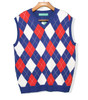 Mens White, Royal & Red Sweater Golf Outfit