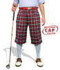 Mens Outdoor Sports Airdrie Plaid Golf Knickers Front with Light Blue Socks and Shirt