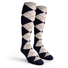 Argyle Socks - Mens Over-the-Calf - BB: Purple/White
