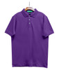 Mens Sport Pro Dry Microfiber Solid Purple Golf Shirt Front