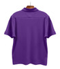 Mens Sport Pro Dry Microfiber Solid Purple Golf Shirt Back