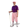 Mens Pink, Purple & White Golf Outfit