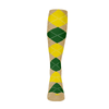 Mens Over the Calf Argyle Sock Khaki, Dark Green and Yellow 360 View