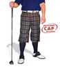 Mens Outdoor Sports Lafayette Plaid Golf Knickers Front with Navy Socks and Shirt