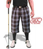 Mens Outdoor Sports Boca Plaid Golf Knickers Front with Black Socks and Shirt