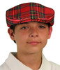 Plaid Golf Cap - 'Par 5' Youth Royal Stewart