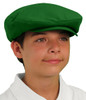 Youth Outdoor Sports Dark Green Microfiber Golf Cap Front