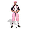 Mens Pink, White & Black Sweater Golf Outfit