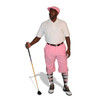 Mens Pink, Brown & White Golf Outfit
