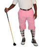 Mens Pink Microfiber Golf Knickers with Brown, Pink and White Argyle Socks