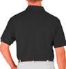 Mens Sport Clubhouse Cotton Solid Black Golf Shirt Back