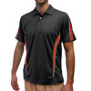 Mens Eagle Golf Shirt - Black/Orange Mens Eagle Golf Shirt - Black/Orange