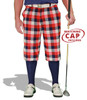 Mens Outdoor Sports Forfar Plaid Golf Knickers Front with Navy Socks and Shirt