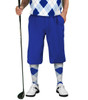 Mens Royal Blue Microfiber Golf Knickers with Light Blue, Royal and White Argyle Socks