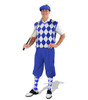 Mens Royal Blue & White Sweater Golf Outfit