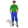 Mens Royal, Lime & Black Golf Outfit