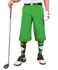 Mens Outdoor Sports Lime Microfiber Golf Knickers