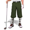 Mens Outdoor Sports Olive Microfiber Golf Knickers Front
