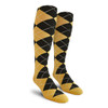 Youth Over the Calf Argyle Socks Gold and Black