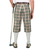 Mens Outdoor Sports Khaki Stewart Plaid Golf Knickers Back