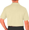 Mens Sport Clubhouse Cotton Solid Natural Golf Shirt Back