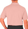 Mens Sport Clubhouse Cotton Solid Pink Golf Shirt Back