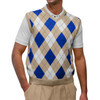 Argyle Sweater Vest - Mens Khaki/Royal/White
