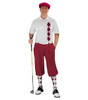 Golf Knickers - White/Maroon Argyle Heaven Outfit