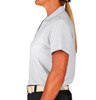 Ladies Sport Clubhouse Cotton Solid White Golf Shirt Side