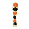 Ladies Over the Calf Argyle Sock Natural, Black and Orange 360 View