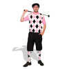 Mens Black, White & Pink Sweater Golf Outfit