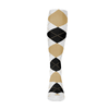Youth Over the Calf Argyle Sock White, Black and Khaki 360 View